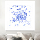 Blue Flowers - Floral Pattern Art by salome mikaberidze on GIANT ART - blue digital drawing