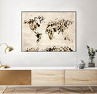 world map music instruments 2 by Bekim Mehovic on GIANT ART - brown digital painting