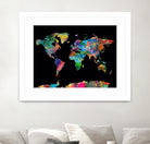 World map watercolor 5 by Bekim Mehovic on GIANT ART - black digital painting