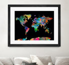 World map watercolor 5 by Bekim Mehovic on GIANT ART - black digital painting