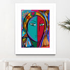 Pop Portrait Girl Fauvism by Emmanuel Signorino on GIANT ART - blue digital painting