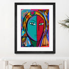 Pop Portrait Girl Fauvism by Emmanuel Signorino on GIANT ART - blue digital painting