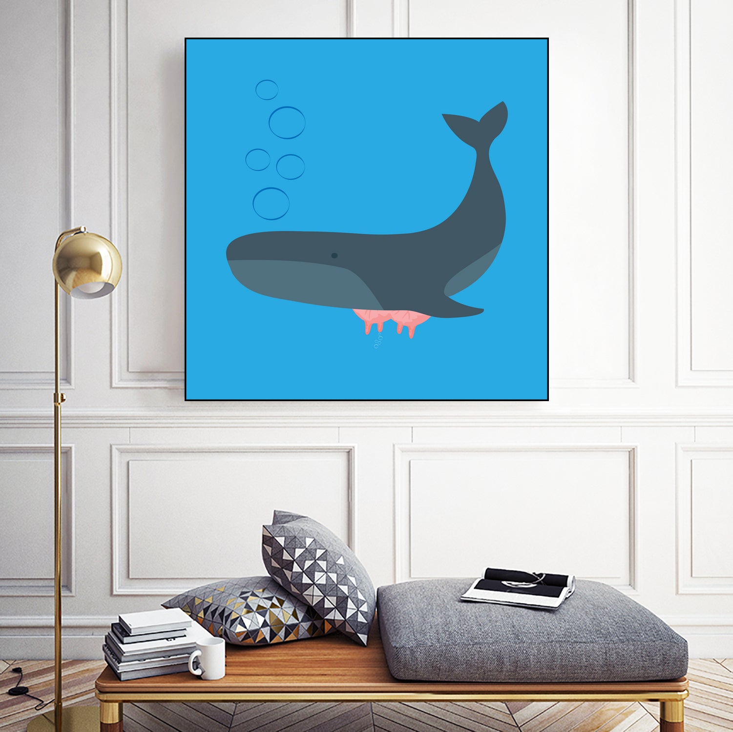 Whale Udder by Ryan Foster on GIANT ART - blue digital drawing