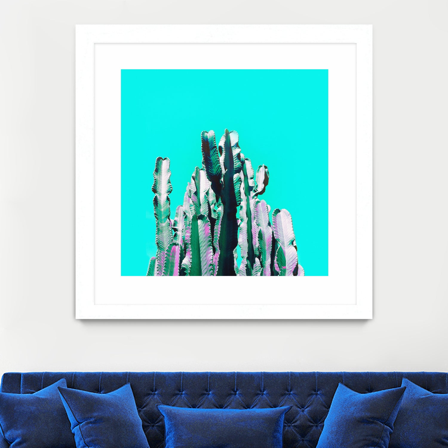 Majestic Cactus by Dominique Van Roey on GIANT ART - blue photo manipulation