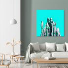 Majestic Cactus by Dominique Van Roey on GIANT ART - blue photo manipulation