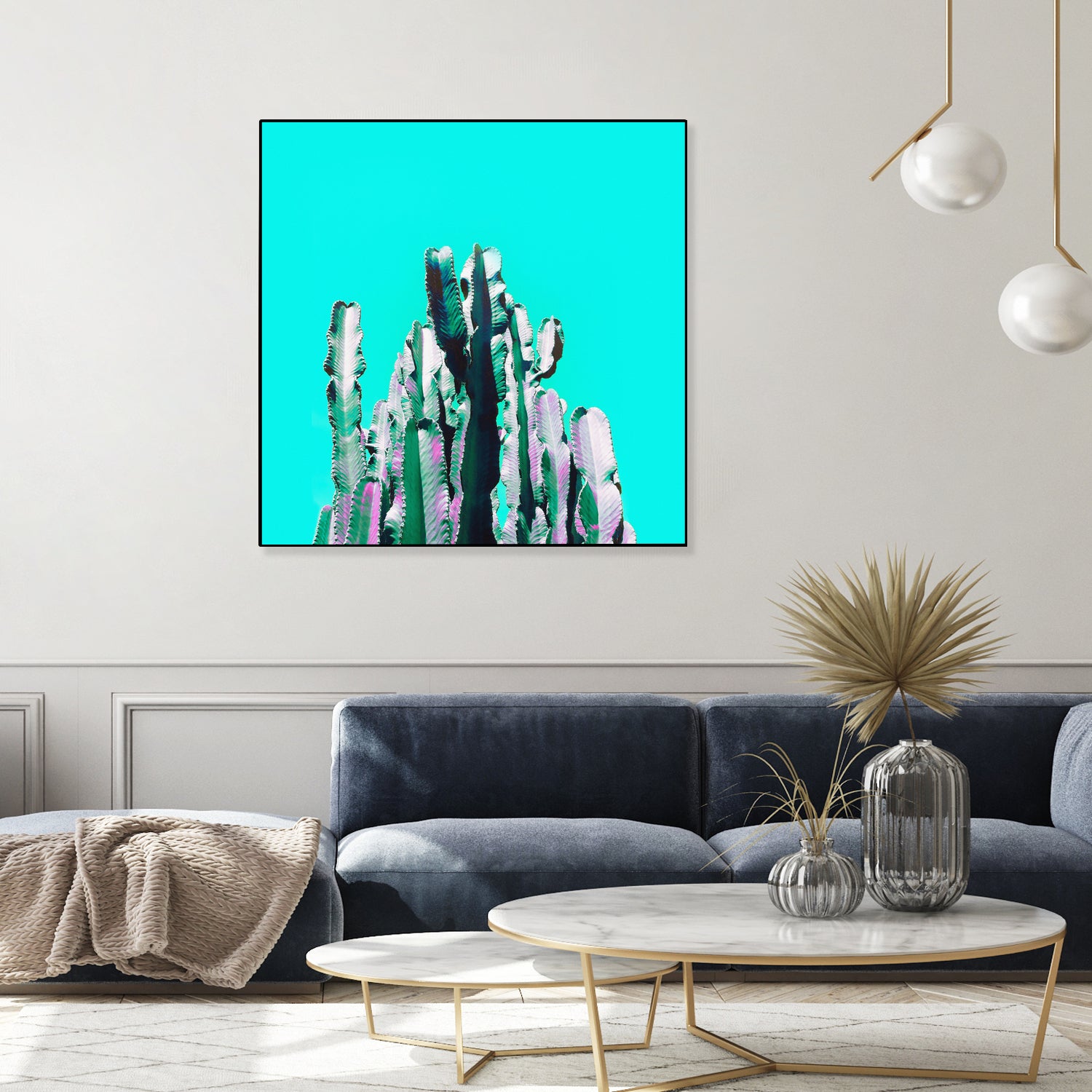 Majestic Cactus by Dominique Van Roey on GIANT ART - blue photo manipulation