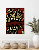 Calaca muerde by Carlos Joaquin Ramirez Fernandez on GIANT ART - red digital drawing