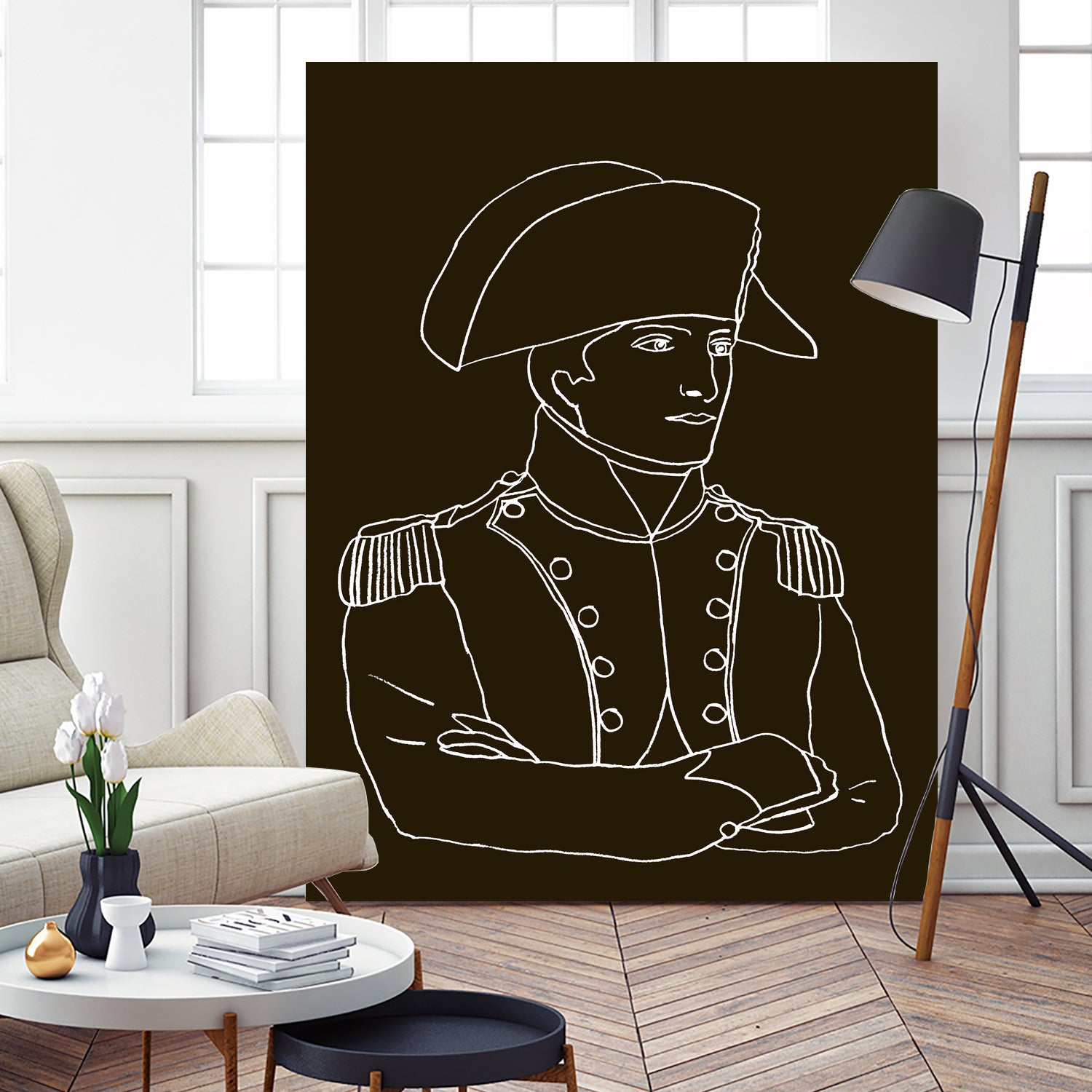 NAPOLEON WHITE LINES by Thomas Fernez on GIANT ART - black digital drawing