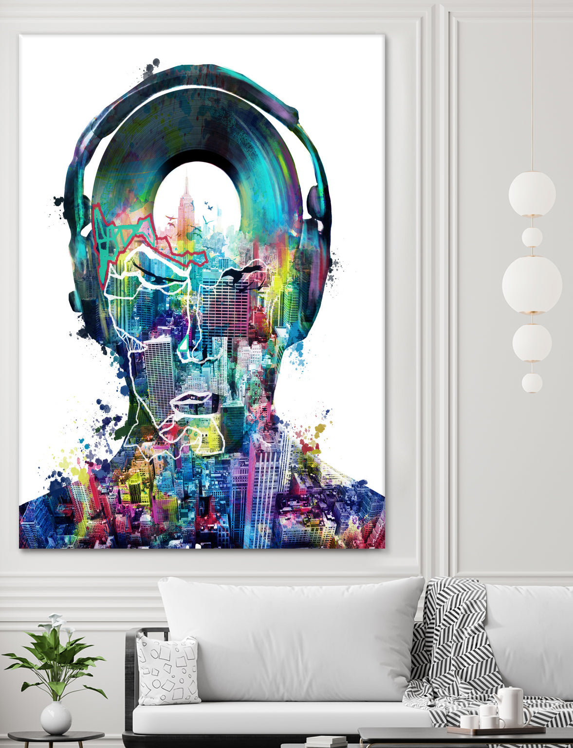 new york  city sound colorful by Bekim Mehovic on GIANT ART - white digital painting