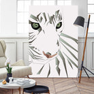 Tiger's Tranquility by Romina Lutz on GIANT ART - white digital painting