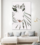 Tiger's Tranquility by Romina Lutz on GIANT ART - white digital painting