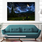 Starry Night by Alex Ruiz on GIANT ART - blue digital painting