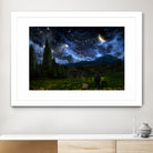 Starry Night by Alex Ruiz on GIANT ART - blue digital painting