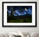 Starry Night by Alex Ruiz on GIANT ART - blue digital painting