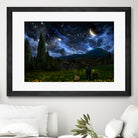 Starry Night by Alex Ruiz on GIANT ART - blue digital painting