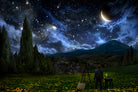 Starry Night by Alex Ruiz on GIANT ART - blue digital painting