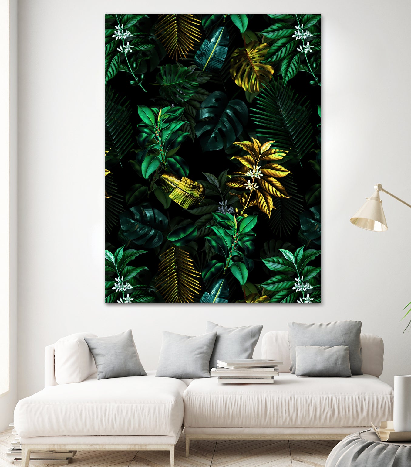 TROPICAL GARDEN VIII by burcu korkmazyurek on GIANT ART - black digital painting