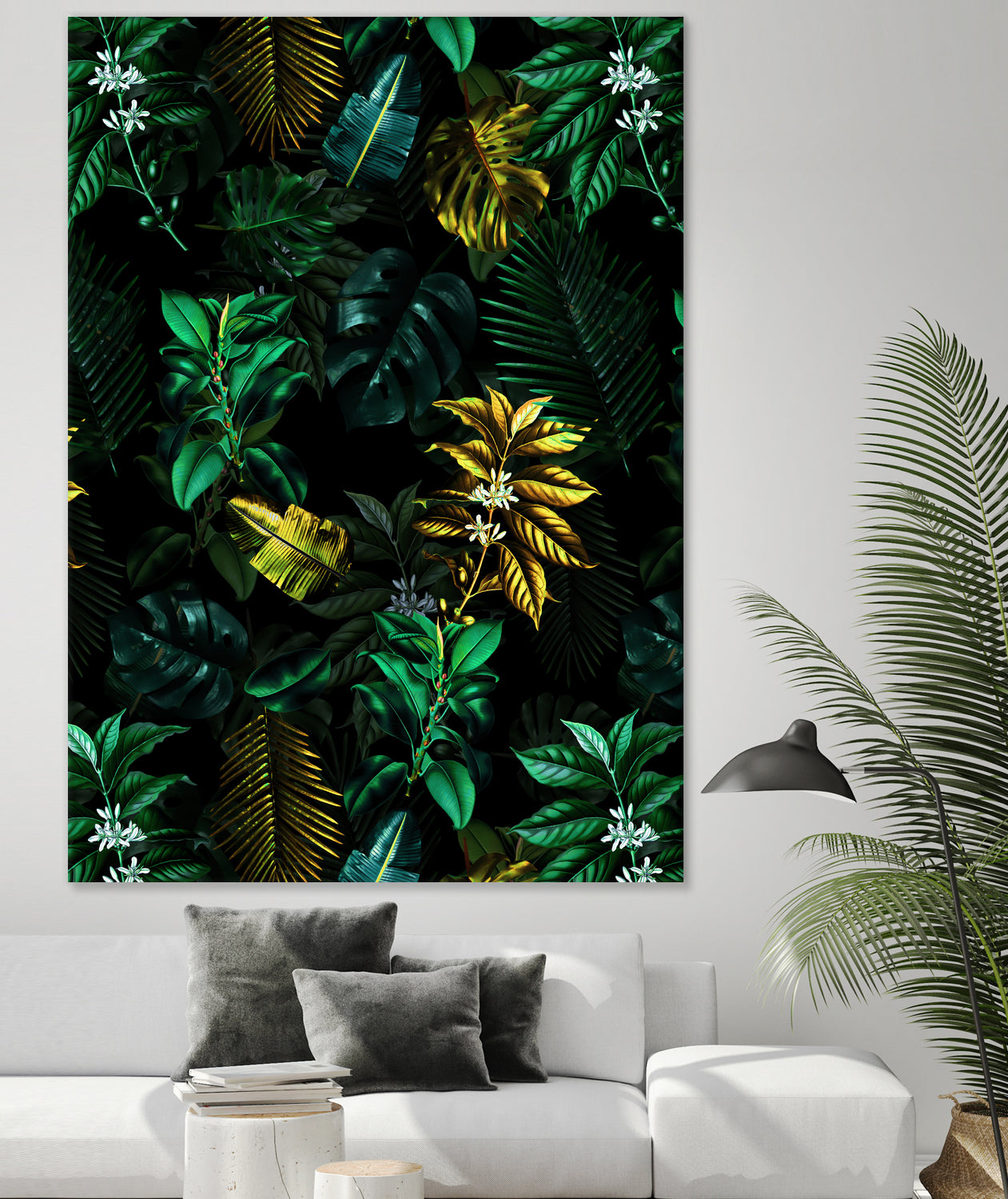 TROPICAL GARDEN VIII by burcu korkmazyurek on GIANT ART - black digital painting