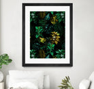 TROPICAL GARDEN VIII by burcu korkmazyurek on GIANT ART - black digital painting