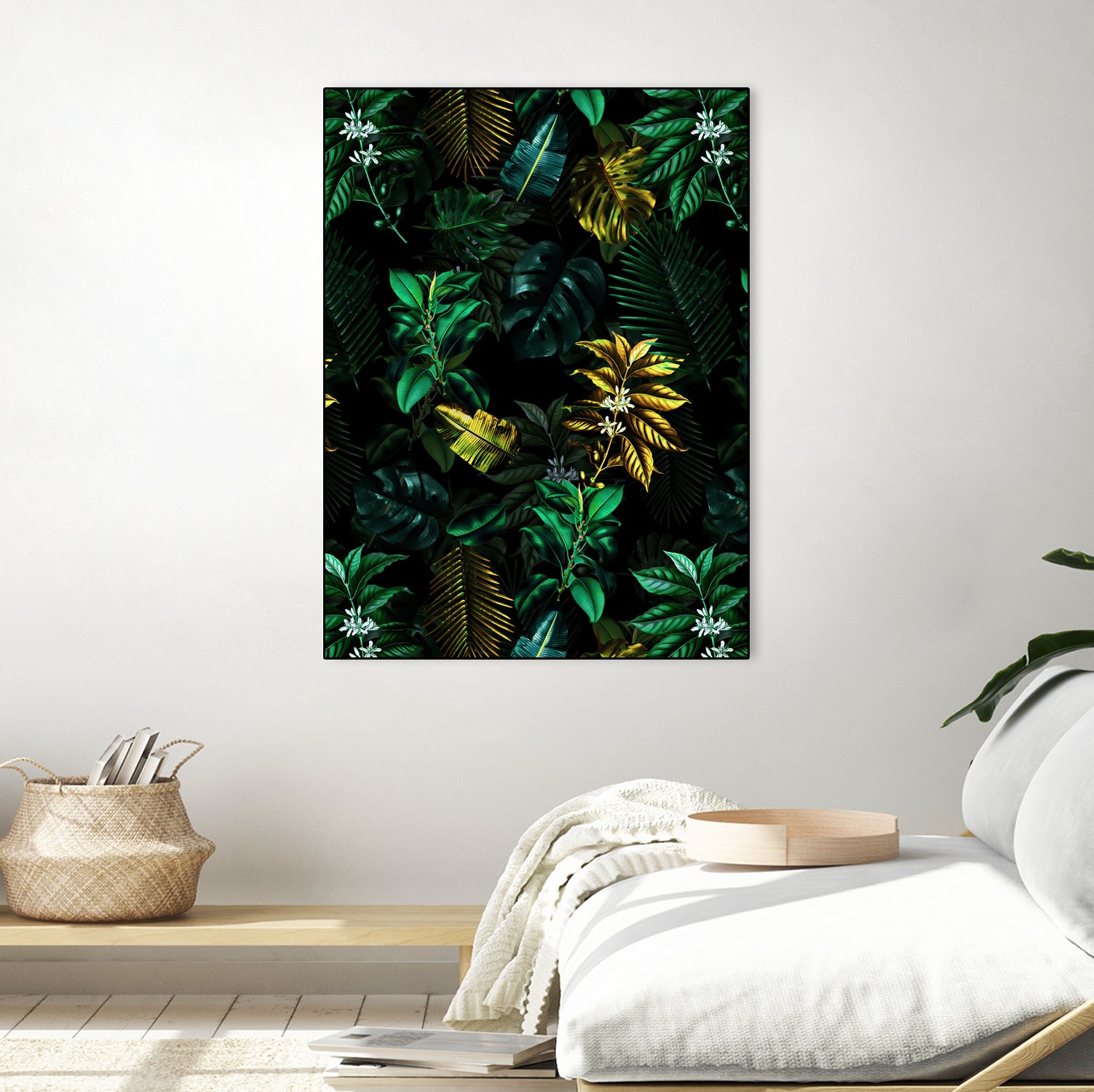 TROPICAL GARDEN VIII by burcu korkmazyurek on GIANT ART - black digital painting