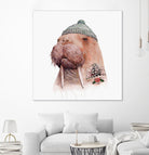 Tattooed Walrus by Tim McConnachie on GIANT ART - gray mixed media