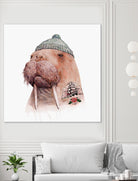 Tattooed Walrus by Tim McConnachie on GIANT ART - gray mixed media