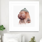 Tattooed Walrus by Tim McConnachie on GIANT ART - gray mixed media