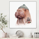 Tattooed Walrus by Tim McConnachie on GIANT ART - gray mixed media