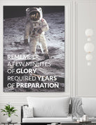 Motivational - Prepare For Glory (Moon Landing) by Wazir Rohiman on GIANT ART - gray typography