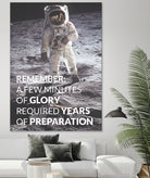 Motivational - Prepare For Glory (Moon Landing) by Wazir Rohiman on GIANT ART - gray typography