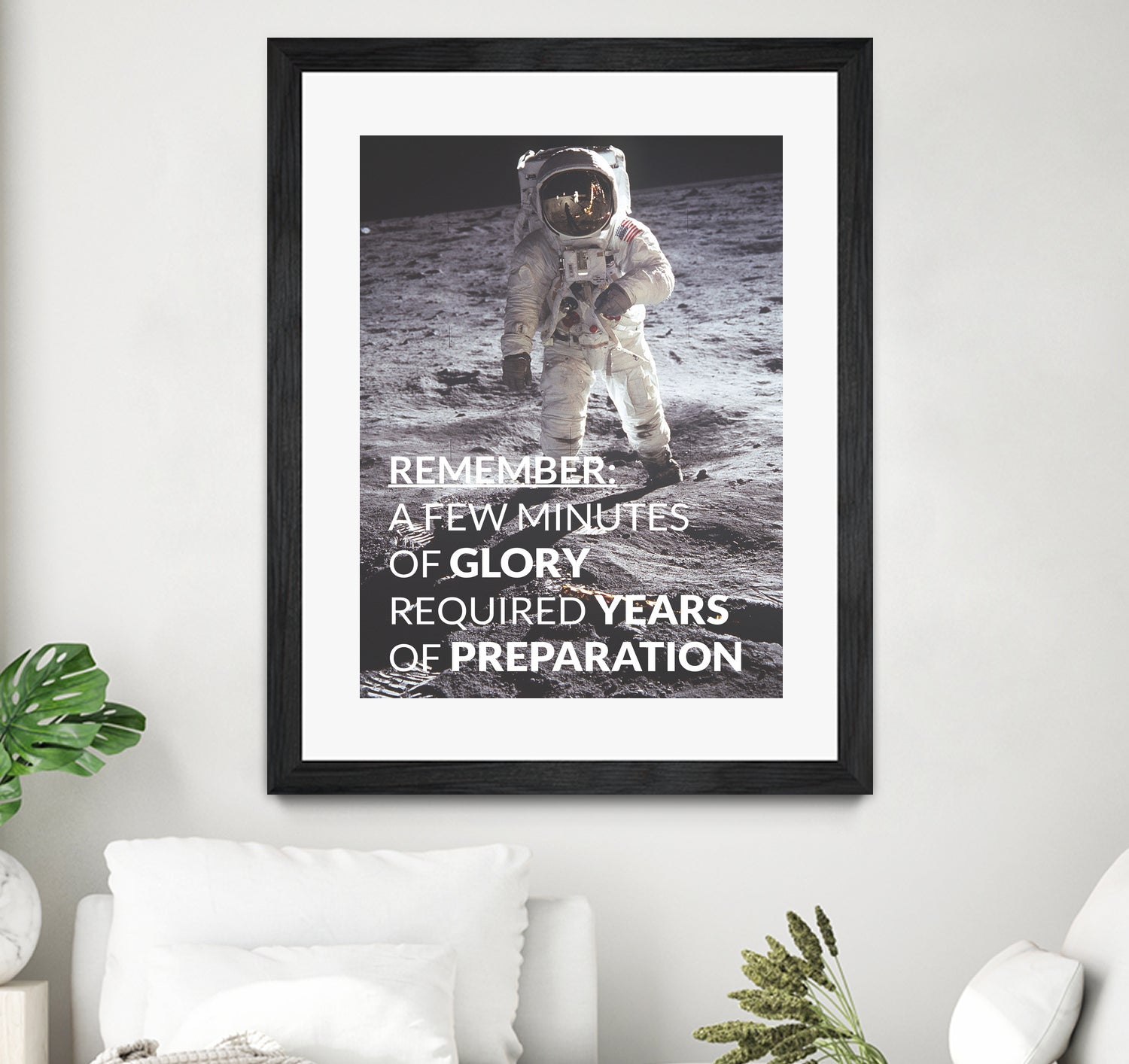 Motivational - Prepare For Glory (Moon Landing) by Wazir Rohiman on GIANT ART - gray typography