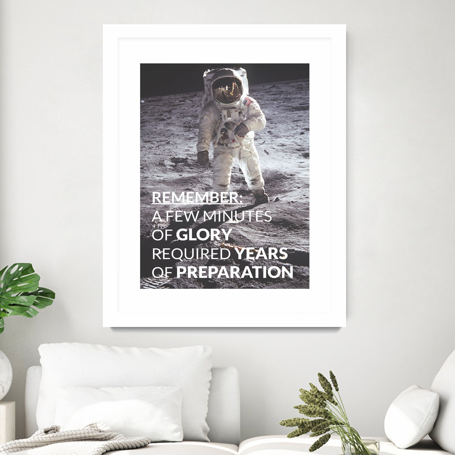 Motivational - Prepare For Glory (Moon Landing) by Wazir Rohiman on GIANT ART - gray typography