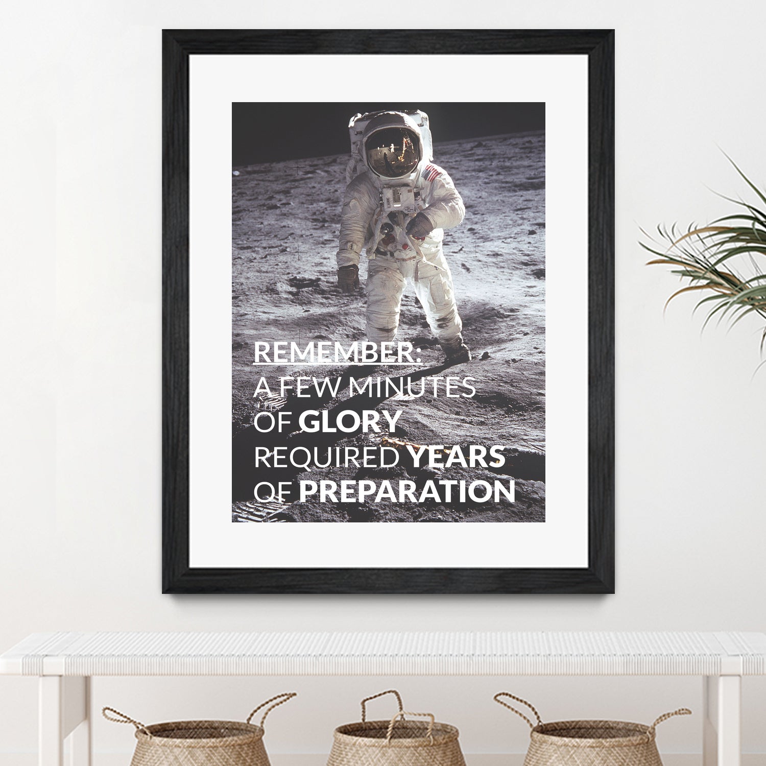 Motivational - Prepare For Glory (Moon Landing) by Wazir Rohiman on GIANT ART - gray typography