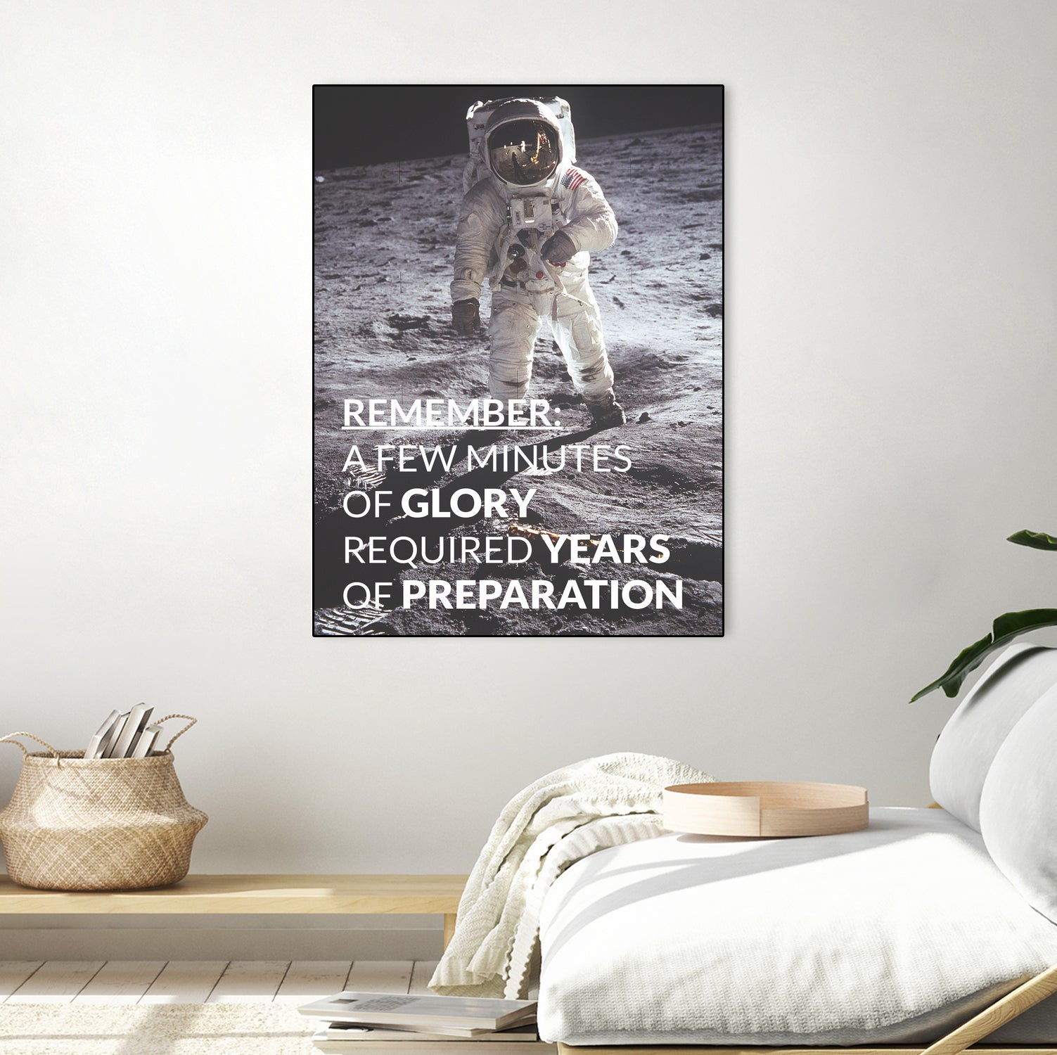 Motivational - Prepare For Glory (Moon Landing) by Wazir Rohiman on GIANT ART - gray typography