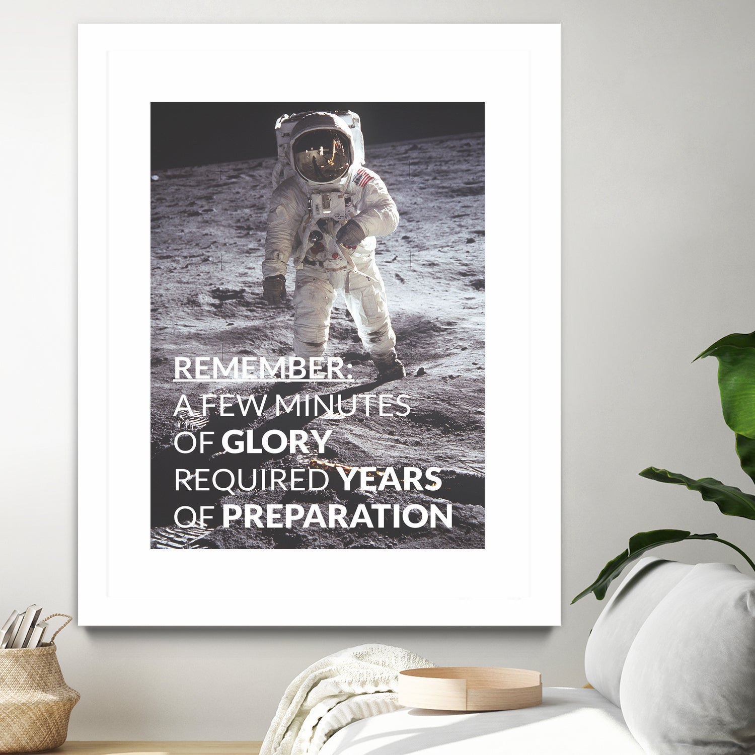 Motivational - Prepare For Glory (Moon Landing) by Wazir Rohiman on GIANT ART - gray typography