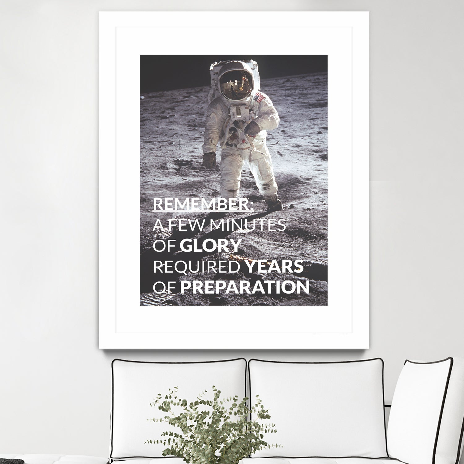 Motivational - Prepare For Glory (Moon Landing) by Wazir Rohiman on GIANT ART - gray typography