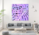 Lilac Monstera by Nina May on GIANT ART - fuchsia digital painting