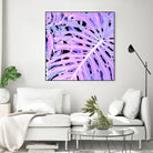 Lilac Monstera by Nina May on GIANT ART - fuchsia digital painting