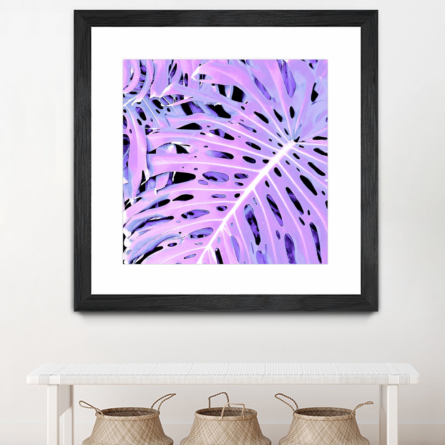 Lilac Monstera by Nina May on GIANT ART - fuchsia digital painting