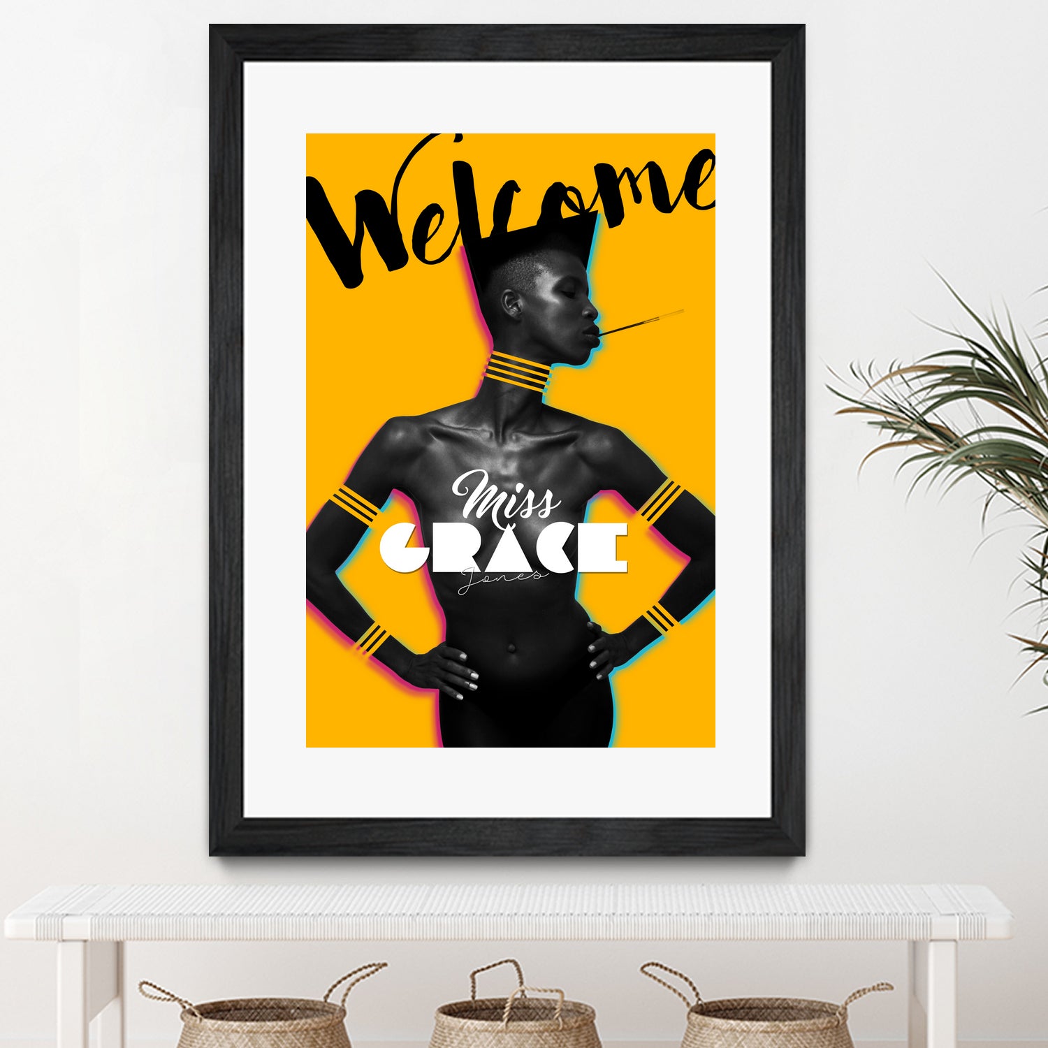 Tribute Grace Jones #1 by Stephane Munnier on GIANT ART - yellow photo manipulation