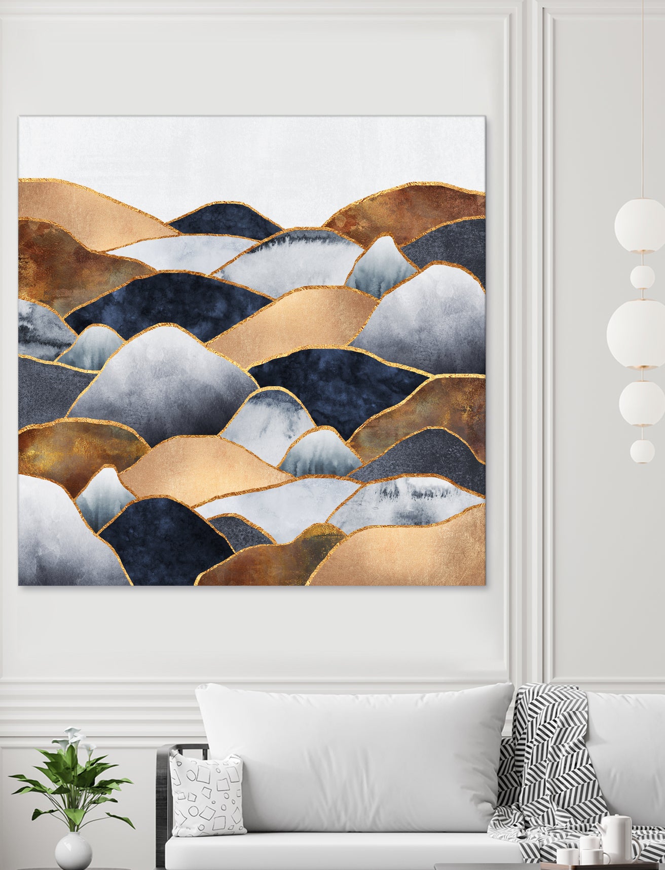 Hills 2 by Elisabeth Fredriksson on GIANT ART - blue digital painting