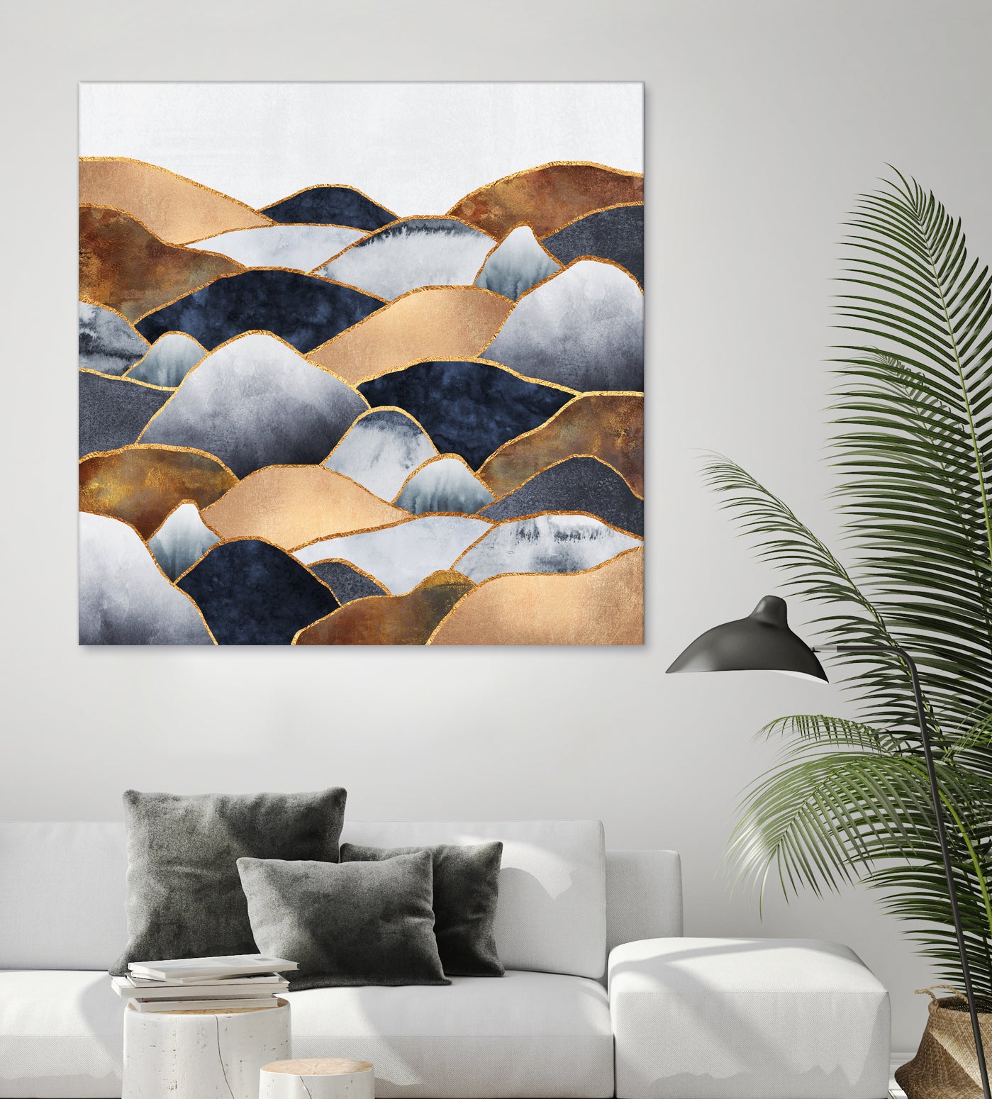 Hills 2 by Elisabeth Fredriksson on GIANT ART - blue digital painting