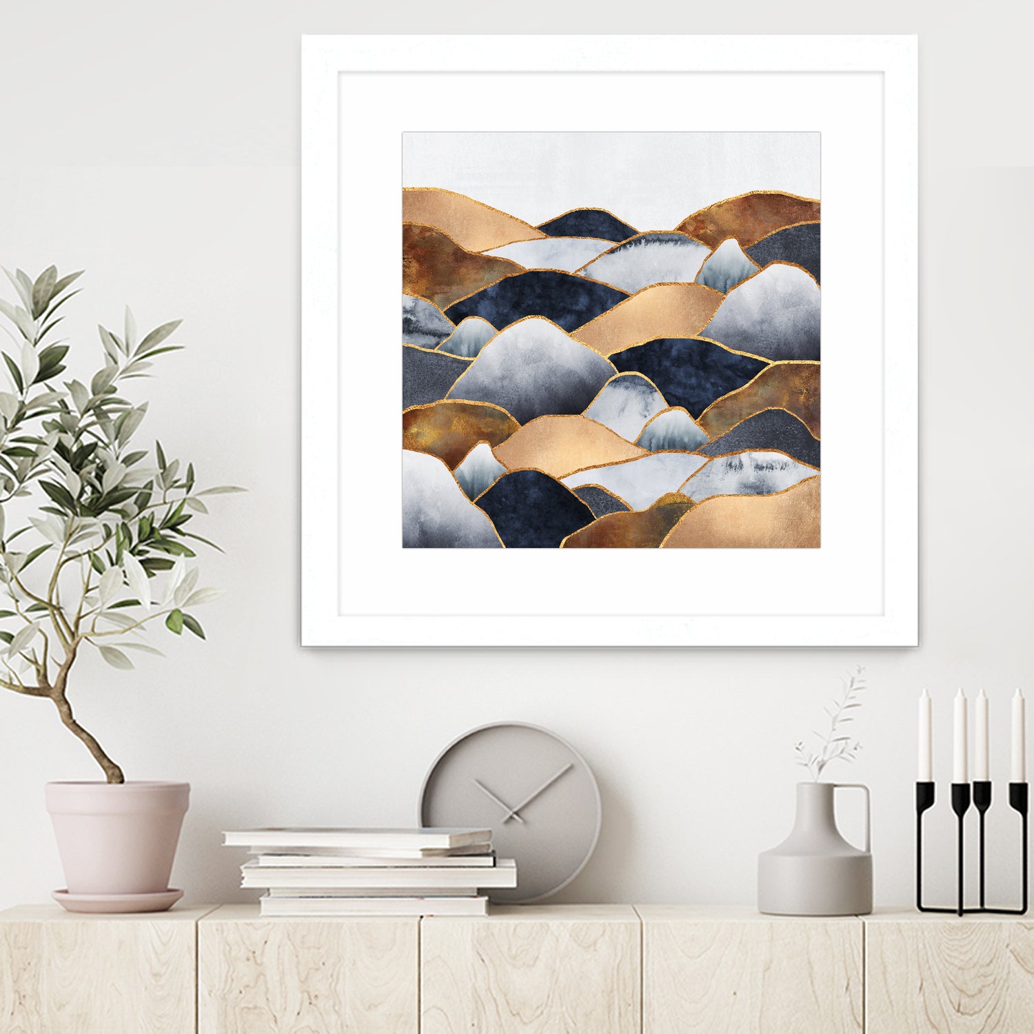 Hills 2 by Elisabeth Fredriksson on GIANT ART - blue digital painting