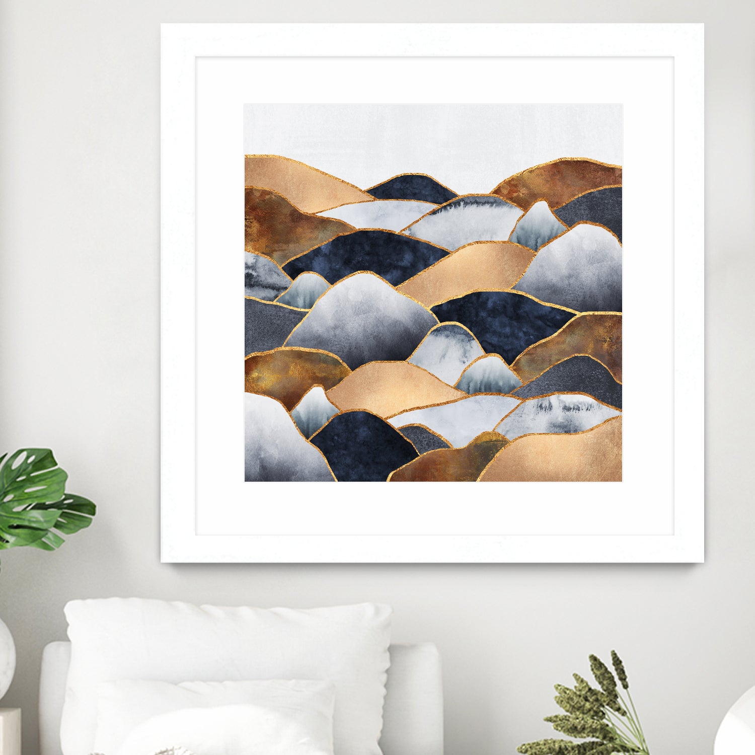 Hills 2 by Elisabeth Fredriksson on GIANT ART - blue digital painting