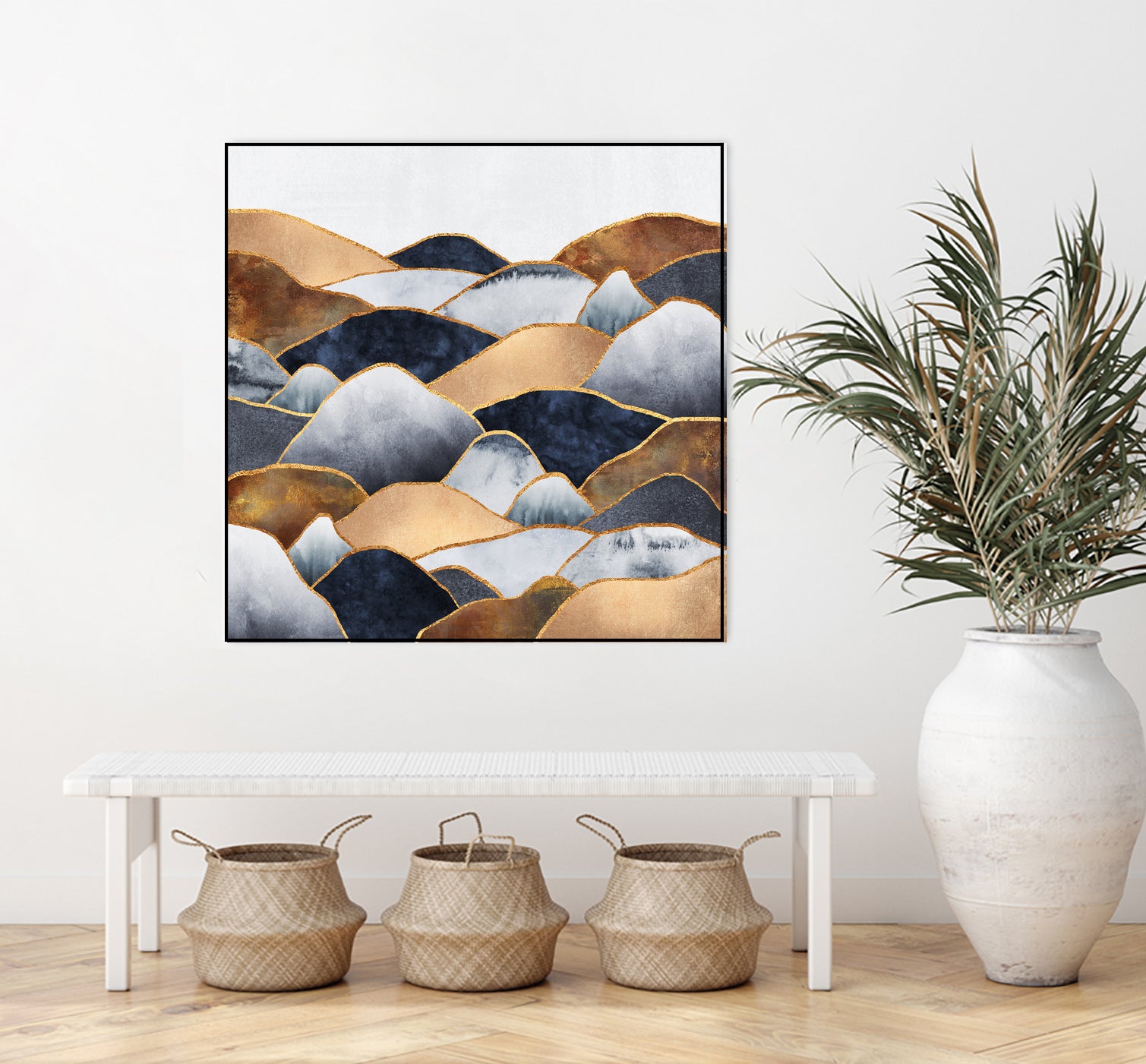 Hills 2 by Elisabeth Fredriksson on GIANT ART - blue digital painting