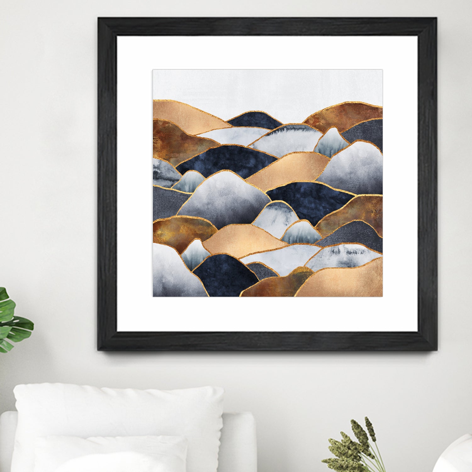 Hills 2 by Elisabeth Fredriksson on GIANT ART - blue digital painting