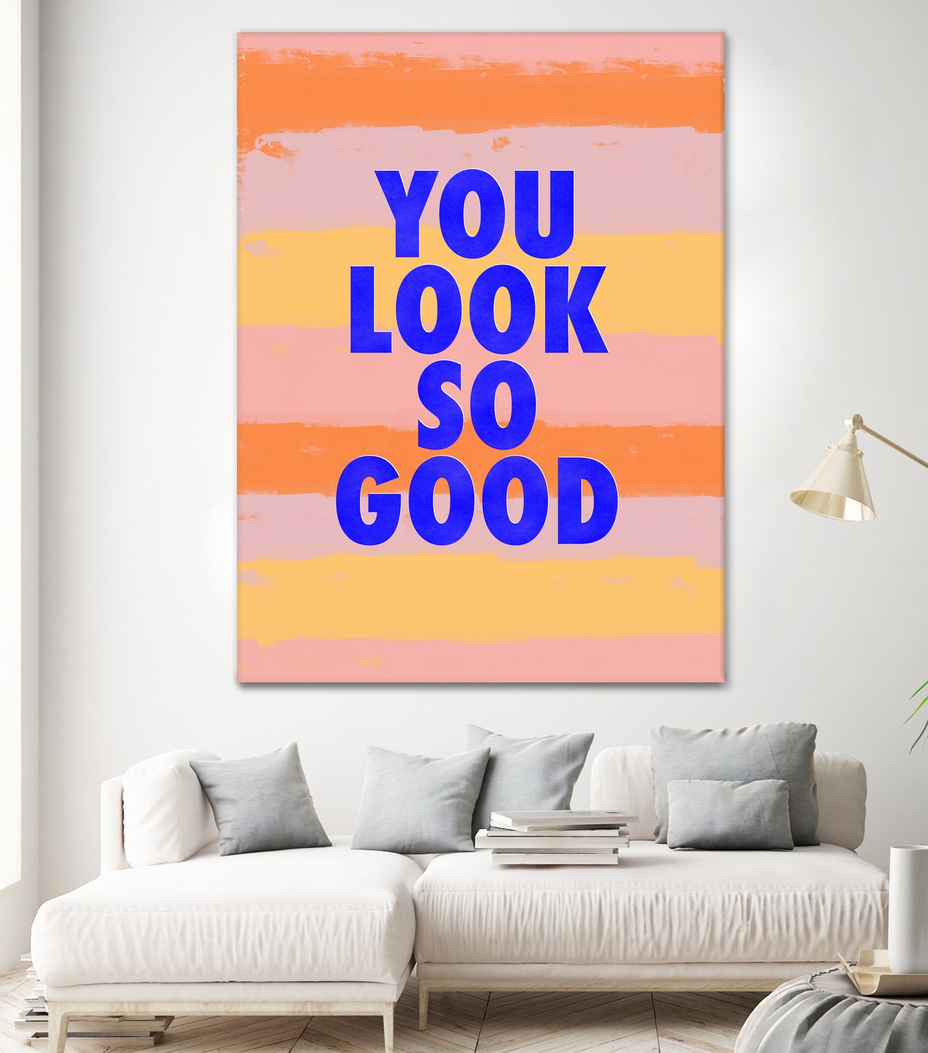 You Look So Good! by Anna Farath on GIANT ART - blue typography