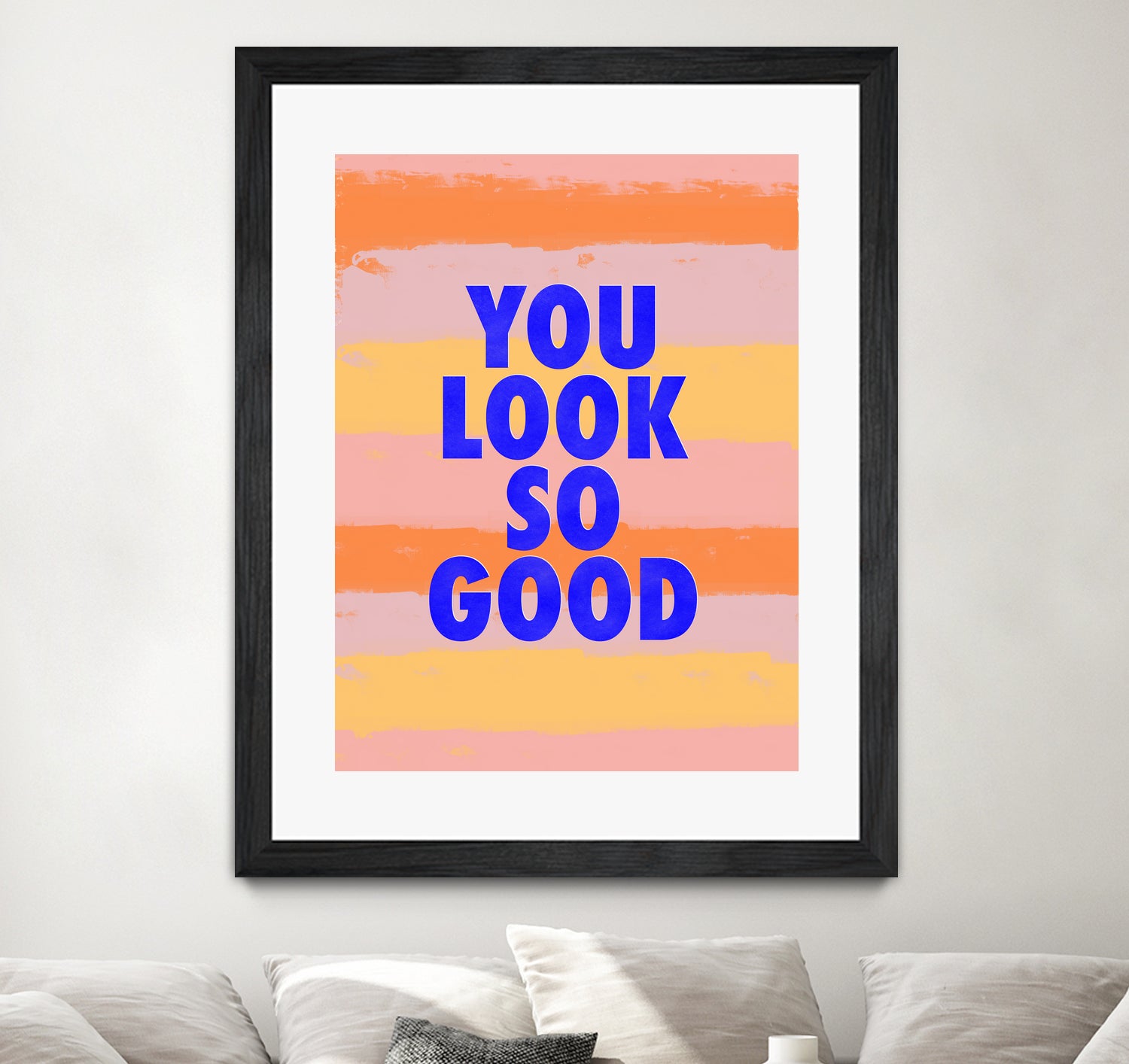 You Look So Good! by Anna Farath on GIANT ART - blue typography