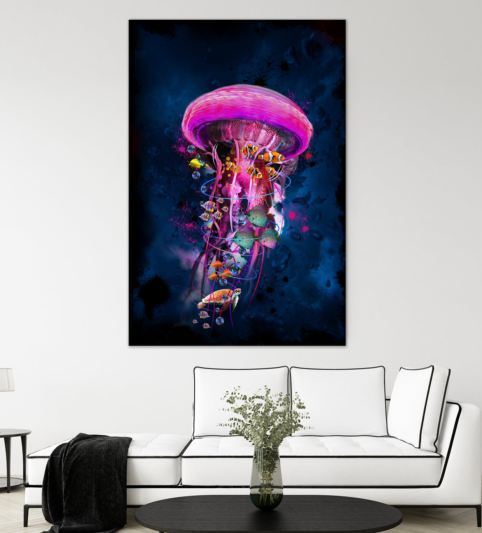 Pink JellyFish World by David Loblaw on GIANT ART - pink photo illustration