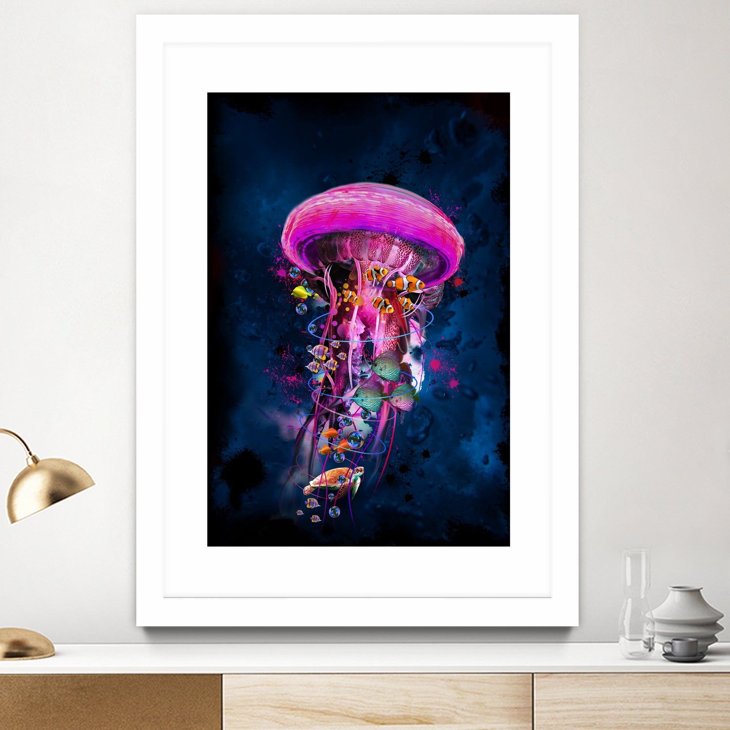 Pink JellyFish World by David Loblaw on GIANT ART - pink photo illustration